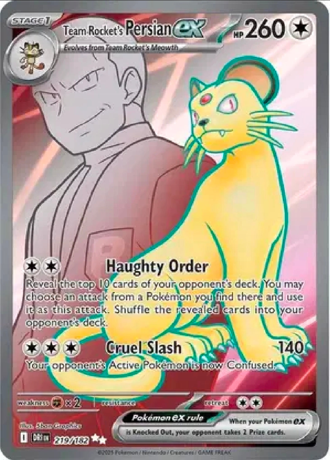 Team Rocket's Persian ex 219/182