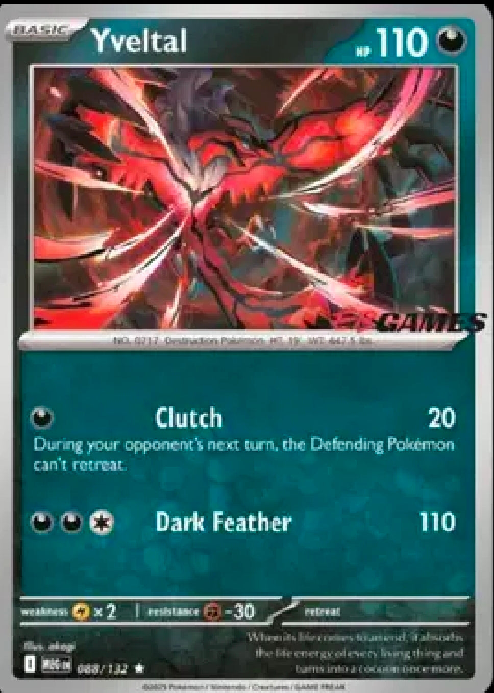 Yveltal Sealed Stamped EB Games Promo 088/132