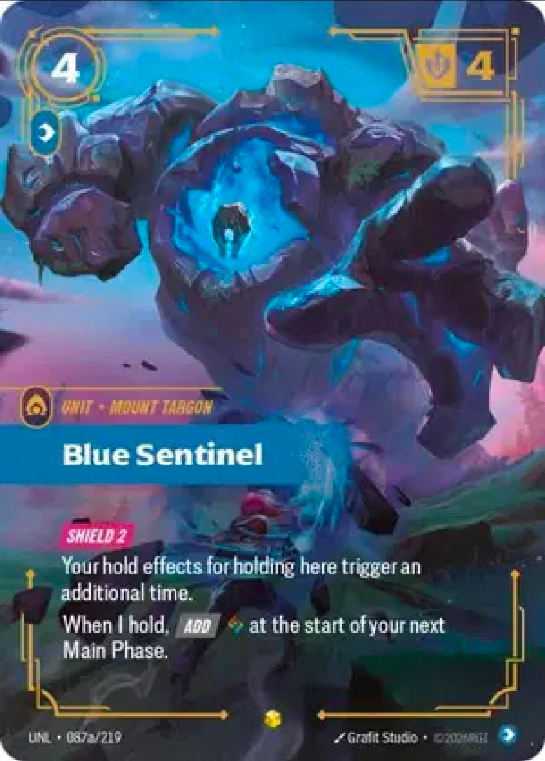 Blue Sentinel (Alternate Art) 087a/219 [Unleashed]