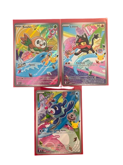 Rowlett, Litten & Poplio 30th Anniversary Promo Trio Set