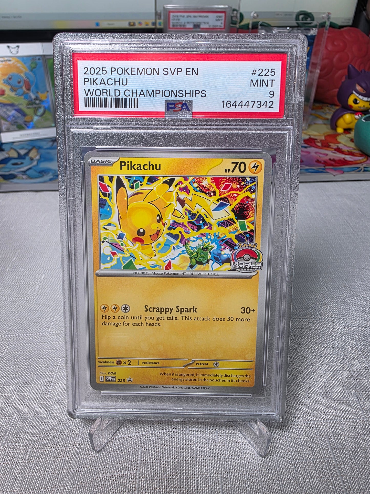 PSA 9 Pikachu 2025 World Championship Promo