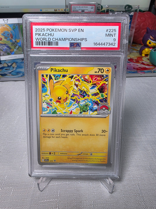 PSA 9 Pikachu 2025 World Championship Promo