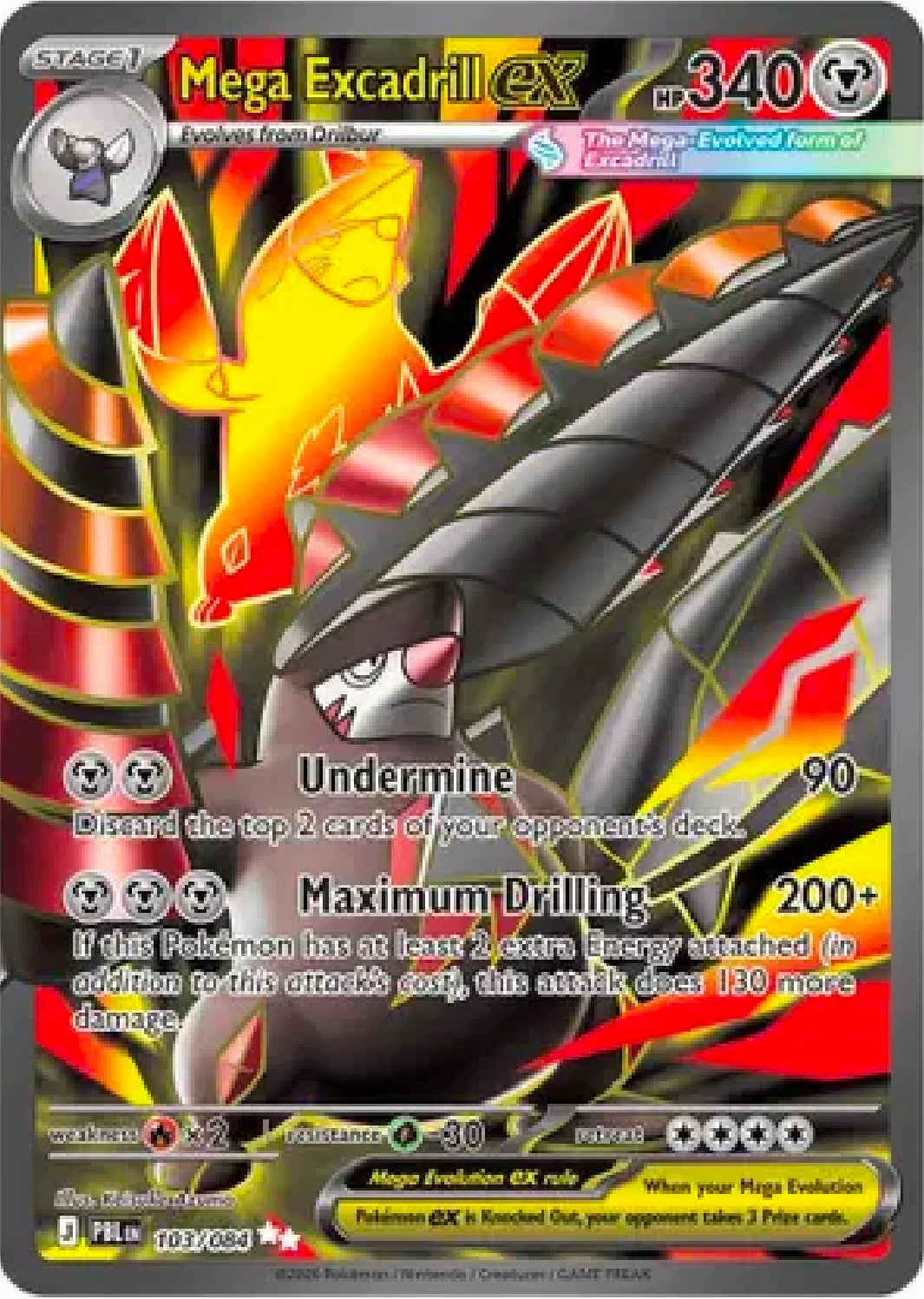 Mega Excadrill ex 103/084 [Pitch Black]
