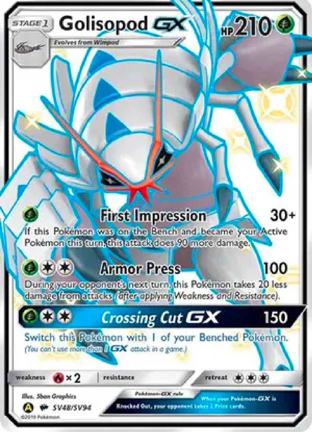 Golisopod GX SV48/SV94 [Hidden Fates: Shiny Vault]