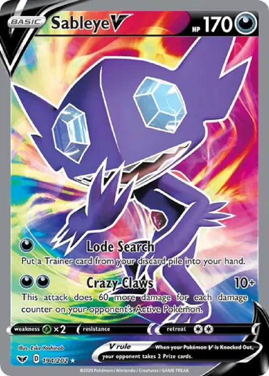 Sableye V 194/202 [Sword & Shield Base Set]